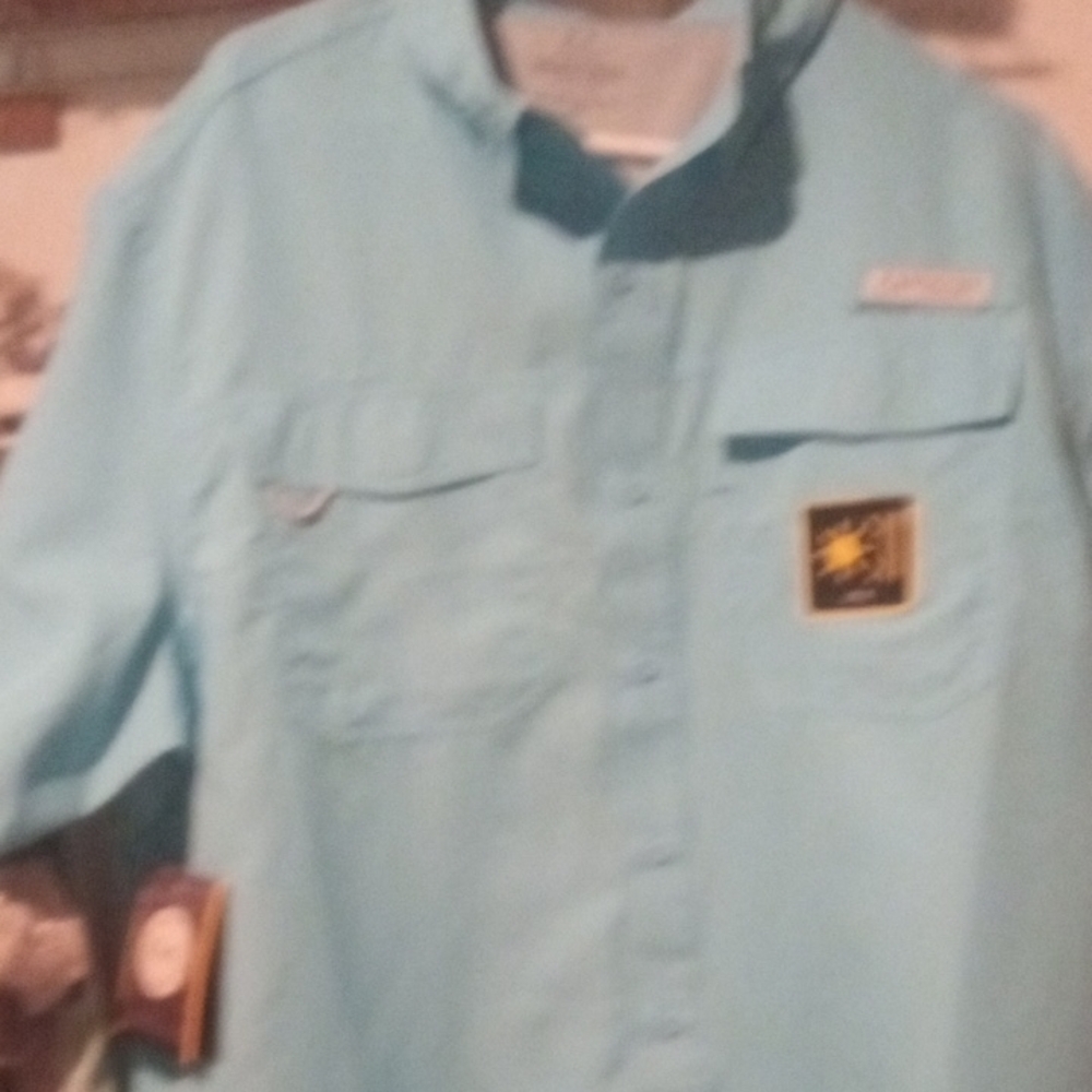 Columbia Light Blue Button-Up Shirt